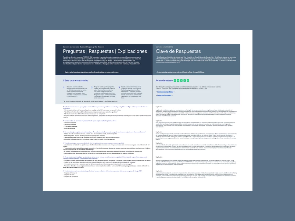 Respuestas: Certificación de Google Ads 2023